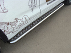 Пороги с площадкой 42,4 мм Toyota Highlander (2017-2020)