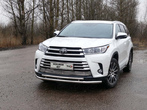 Защита передняя нижняя (двойная) 60,3/42,4 мм Toyota Highlander (2017-2020)