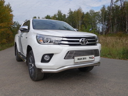 Защита передняя (кенгурин) 76,1 мм Toyota Hilux (2015-2020) TOYHILUX15-05