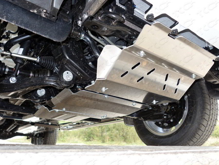 Защиты комплект (алюминий) (радиатор, картер, КПП, рк, бак) ТСС Toyota Hilux (2015-2025) ZKTCC00284K