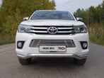 Решетка радиатора 16 мм Toyota Hilux (2015-2020)