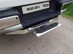 Задняя подножка овальная 120х60 мм (под фаркоп) Toyota Hilux (2015-2024)