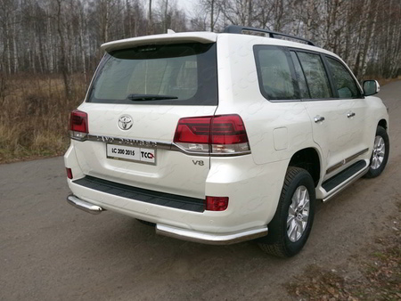 Защита заднего бампера (уголки) 76,1 мм Toyota Land Cruiser 200 (2015-2019) TOYLC20015-15