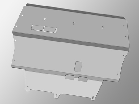 Защита картера и КПП (алюминий) ТСС Volkswagen Passat B7 (2011-2015) ZKTCC00182