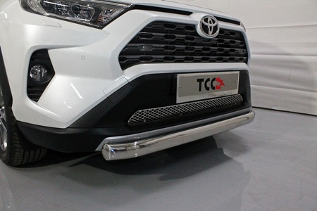 Защита передняя нижняя овальная 75х42 мм Toyota Rav4 (2019-2024) TOYRAV19-18