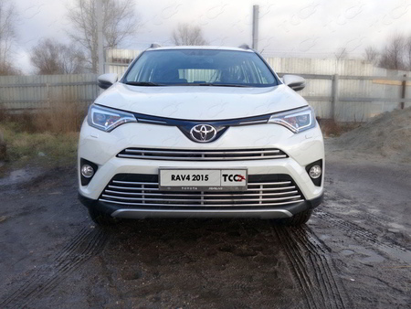 Решетка радиатора нижняя 16 мм (без круиз контроля) Toyota RAV4 (2015-2019) TOYRAV15-23