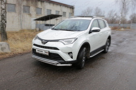 Защита передняя нижняя (двойная) 60,3/42,4 мм Toyota Rav 4 (2015-2019) TOYRAV15-24