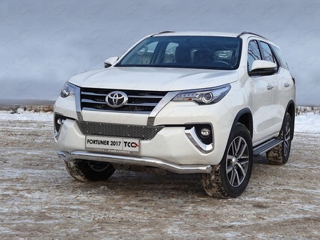 Защита переднего бампера волна 76,1 Toyota Fortuner (2017-2024) TOYFORT17-21