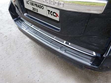 Накладки на задний бампер (зеркальная) Toyota Land Cruiser 150 Prado (2013-2017) TOYLC15013-18