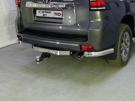 Защита заднего бампера (уголки) 76,1 Toyota Land Cruiser Prado 150 (2017-2021) TOYLC15017-09