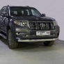 Защита переднего бампера нижняя (овальная) 75х42 Toyota Land Cruiser Prado (2017-2021)