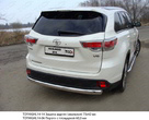 Защита заднего бампера (овальная) 75х42 мм Toyota Highlander (2013-2019)
