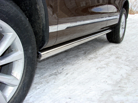 Пороги труба 76,1 мм Volkswagen Touareg (2010-2014) VWTOUAR10-03