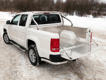 Защитный алюминиевый вкладыш в кузов автомобиля (дно, борт) Volkswagen Amarok (2016-2023) VWAMAR17-05