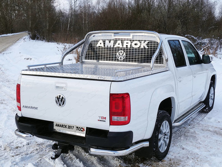 Защита кузова и заднего стекла 75х42 мм (на крышку) Volkswagen Amarok (2016-2023) VWAMAR17-18