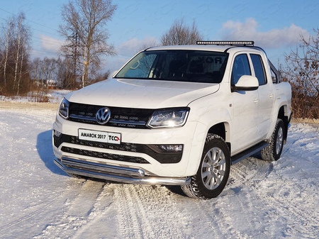 Защита кузова и заднего стекла со светодиодной фарой 75х42 мм (на крышку) Volkswagen Amarok (2016-2023) VWAMAR17-24