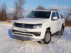 Защита кузова и заднего стекла со светодиодной фарой 75х42 мм (на крышку) Volkswagen Amarok (2016-2023)