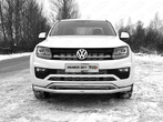 Защита передняя нижняя (двойная) 76,1/42,4 мм Volkswagen Amarok (2016-2023)