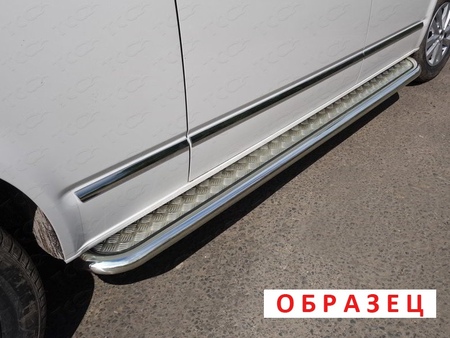 Пороги с площадкой 60,3 мм Volkswagen Caravelle (2017-2020) VWCARAV17-31