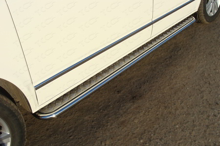 Пороги с площадкой 42,4 мм Volkswagen Multivan (2015-2020) VWMULT15-11