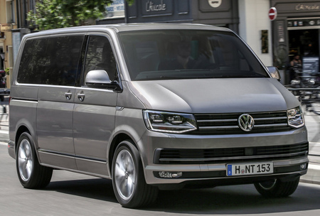 Пороги с площадкой 75х42 Volkswagen Multivan  (2015-2020) VWMULT15-22