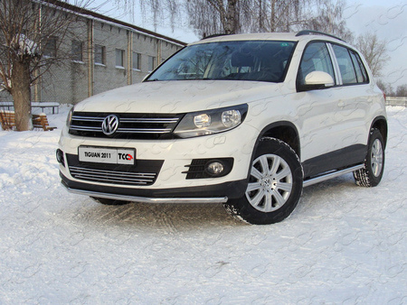 Защита передняя нижняя 42,4 мм Volkswagen Tiguan (2011-2019) VWTIG11-01 