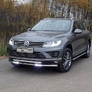 Защита переднего бампера (двойная  с ДХО ) 60,3/60,3 мм Volkswagen Touareg R-Line (2014-2018)