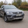 Защита переднего бампера (кенгурин) 60,3/42,4 мм Volkswagen Touareg R-Line (2014-2019)