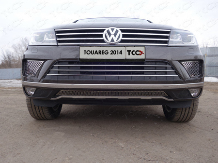 Решетка радиатора центральная (лист) Volkswagen Touareg (2014-2018) VWTOUAR14-11