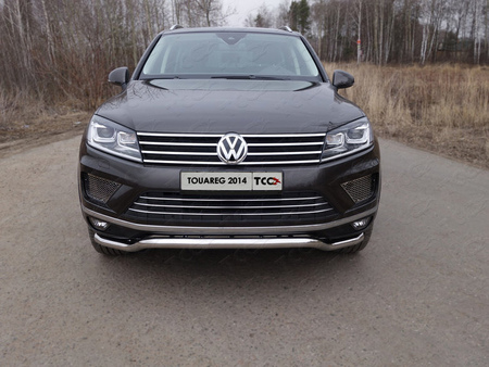 Защита переднего бампера (кенгурин) 60,3 мм Volkswagen Touareg (2014-2018) VWTOUAR14-17