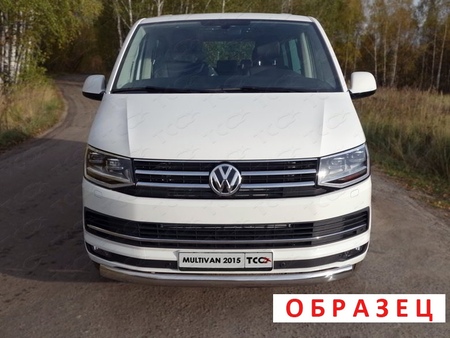 Защита переднего бампера  (овальная) 75х42 мм Volkswagen  Transporter (2017-2020) VWTRANS17-04