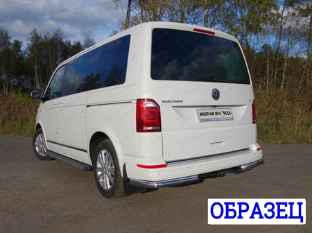 Защита заднего бампера (уголки) 60,3 мм Volkswagen Transporter (2017-2020) VWTRANS17-07