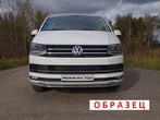 Защита переднего бампера (двойная) 42,4/42,4 мм Volkswagen  Transporter (2017-2020)