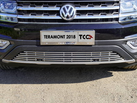 Решетка радиатора нижняя (с парктроником 12 мм) Volkswagen Teramont (2018-2023) VWTER18-21