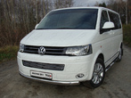 Защита передняя нижняя (овальная) 75х42 мм Volkswagen Multivan (2013-2019)