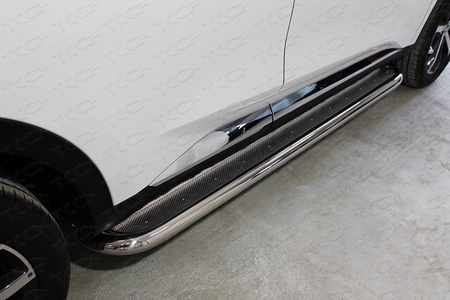 Пороги с площадкой нерж. лист 60,3 мм Haval F7x (2019-2021) HAVF719-31