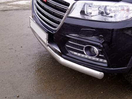 Защита передняя нижняя овальная 75х42 мм Haval H6 (2014-2020) HAVH615-05