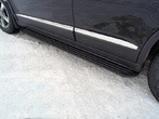 Пороги алюминиевые Slim Line Black Haval H6 (2014-2020)