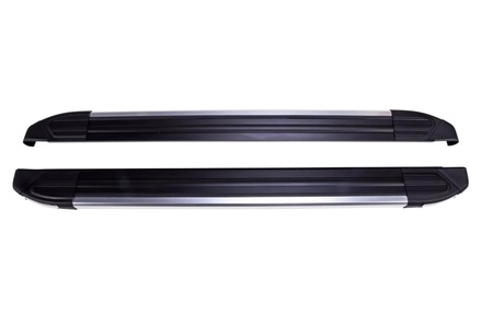 Пороги алюминиевые Brilliant Black для Volvo XC60 (2008-2018) VOXC.46.6061
