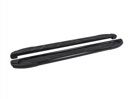 Пороги алюминиевые Corund Black для Nissan X-Trail (2015-2021) NIXT.69.3162