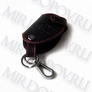 Кожаный чехол для ключа (красная нить) 3 кнопки Infiniti G (2007-2014)