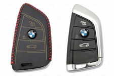 Кожаный чехол для ключа (красная нить) String BMW 3 Series