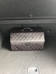Сумка-органайзер в багажник EVA черная с красной строчкой средняя
