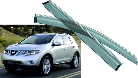 Дефлекторы боковых окон с хромированным молдингом Nissan Murano (2008-2019) 17251