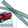 Дефлекторы боковых окон с хромированным молдингом Hyundai Solaris хэтчбек (2011-2017)