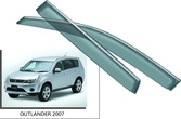 Дефлекторы боковых окон с хромированным молдингом Mitsubishi Outlander ХL (2007-2012)