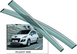 Дефлекторы боковых окон с хромированным молдингом Peugeot 3008 (2009-2016)