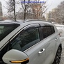 Дефлекторы боковых окон с хромированным молдингом из нержавейки из 6-ти частей с надписью ALVI-STYLE для Toyota Land Cruiser 200 (2007-2021)
