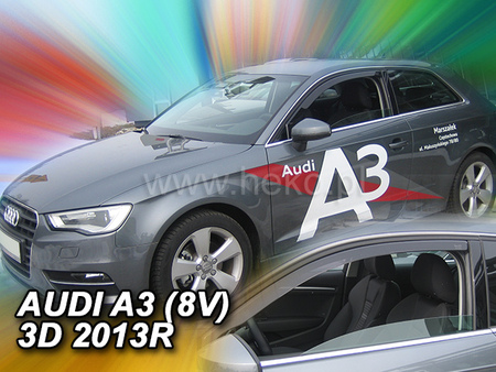 Дефлекторы боковых окон вставные передние Heko для Audi A3 3d (2012-2019) 10242