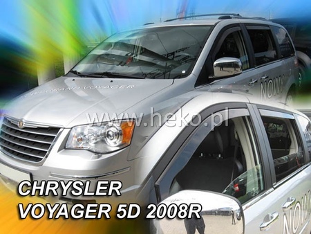 Дефлекторы боковых окон вставные Heko для Chrysler Voyager (2007-2010) 10413